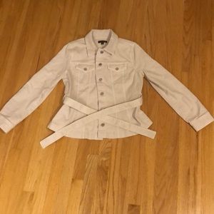 Ann Taylor White Jean Jacket